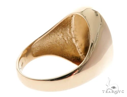 Ring Engravable Front ID Symbol Initial 14K 18K 22K Yellow White Rose Gold 64007 - Image 6