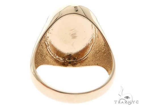 Ring Engravable Front ID Symbol Initial 14K 18K 22K Yellow White Rose Gold 64007 - Image 7