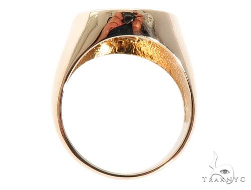 Ring Engravable Front ID Symbol Initial 14K 18K 22K Yellow White Rose Gold 64007 - Image 8