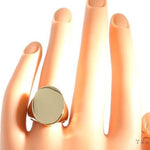 Ring Engravable Front ID Symbol Initial 14K 18K 22K Yellow White Rose Gold 64007 - Image 9