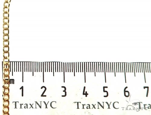 Gold Hollow Curb Link Bracelet 8 Inches 3.5mm