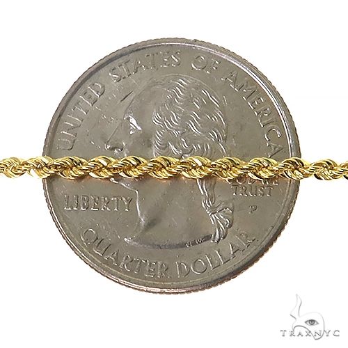 Gold Hollow Rope 22 Inches 2.1mm