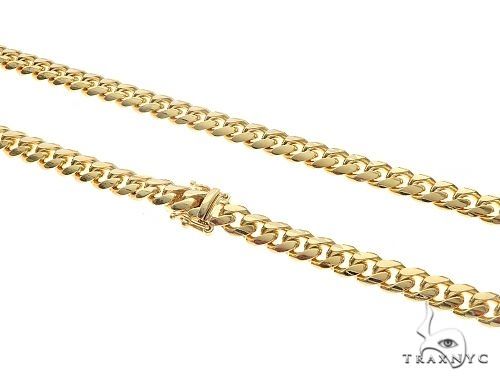 Gold Solid Miami Cuban 4.9mm 22 inches