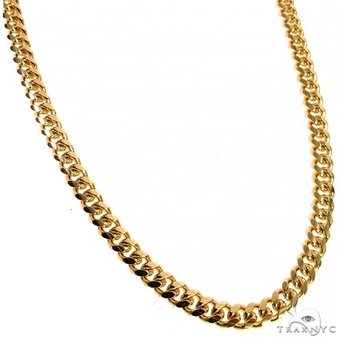 Gold Solid Miami Cuban 4.9mm 22 inches