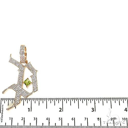 Gothic Old English Initial Diamond Pendant 68667 - Image 5