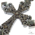 Gothic Style Black Diamond Cross Pendant Set 68713 - Image 3