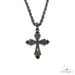 Gothic Style Black Diamond Cross Pendant Set 68713 - Image 4