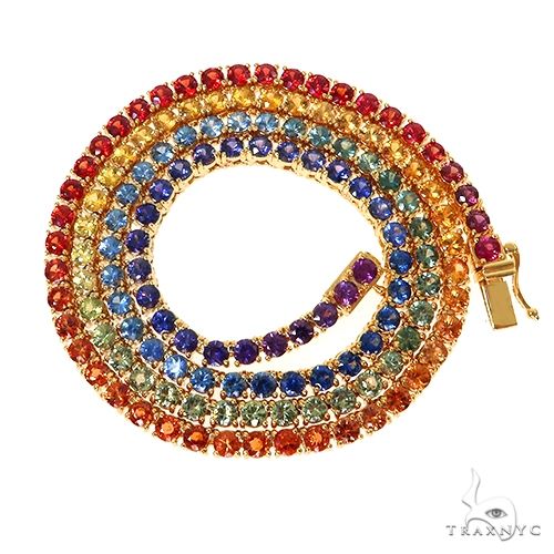 Graduated Rainbow Sapphire Chain 67586 - Image 1