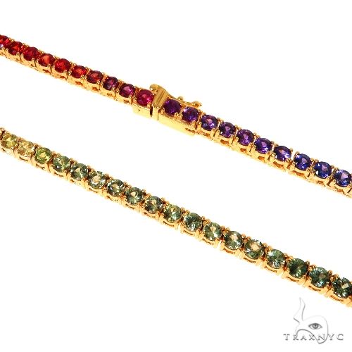 Graduated Rainbow Sapphire Chain 67586 - Image 3