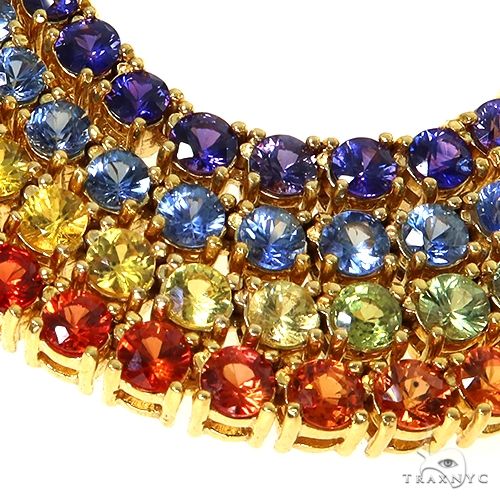 Graduated Rainbow Sapphire Chain 67586 - Image 4