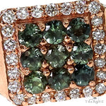 Green 3x3 Sapphire Diamond Ring 67337 - Image 2