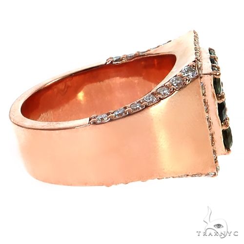 Green 3x3 Sapphire Diamond Ring 67337 - Image 3