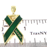 Green Enamel Gold Pendant 44517 - Image 5
