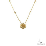 Green Sapphire Diamond Flower Necklace 67222 - Image 4