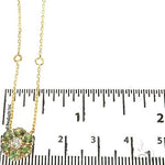 Green Sapphire Diamond Flower Necklace 67222 - Image 5