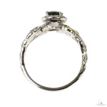 Green Sapphire Leaf Garland Flower Ring 70066 - Image 5