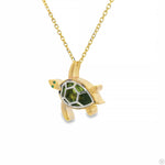 Green Turtle Gemstone Pendant Set 70803 - Image 3