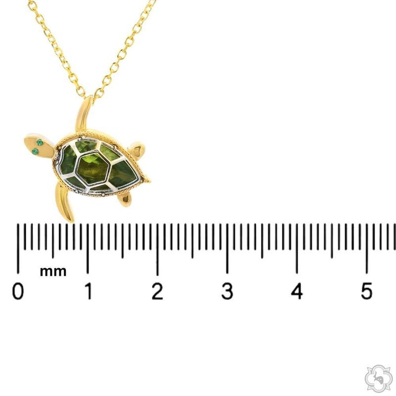 Green Turtle Gemstone Pendant Set 70803 - Image 7