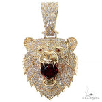 Grizzly Bear Garnet Diamond Pendant 68708 - Image 1