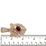 Grizzly Bear Garnet Diamond Pendant 68708 - Image 6