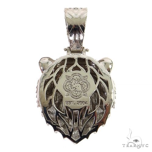 Grizzly Bear Blue Topaz  Diamond Pendant 68709 - Image 4