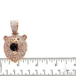 Grizzly Bear Black Onyx Diamond Pendant 68710 - Image 4