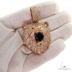 Grizzly Bear Black Onyx Diamond Pendant 68710 - Image 6