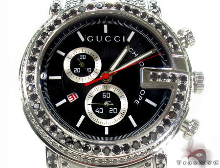 Gucci G-Chrono Black Diamond Watch YA101309 33434 - Image 1