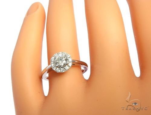Halo Diamond Engagement Ring 64499 - Image 8