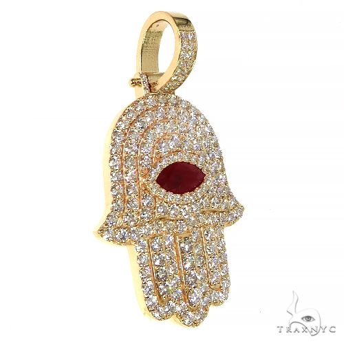Hamsa Diamond Pendant 68094 - Image 2
