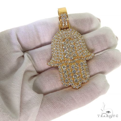 Hamsa Diamond Pendant 68705 - Image 7