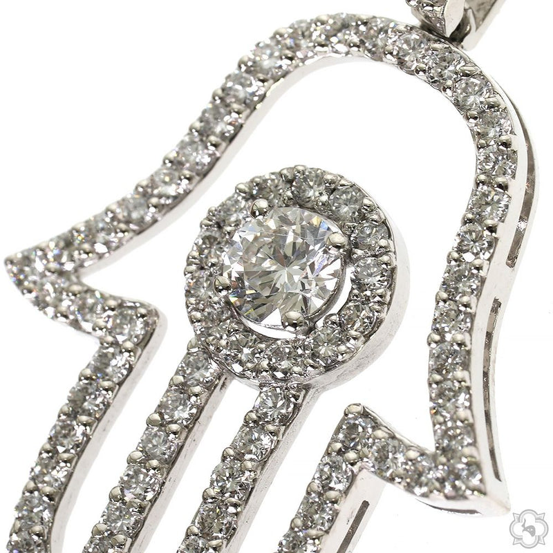 Hamsa Diamond Pendant 70233 - Image 3