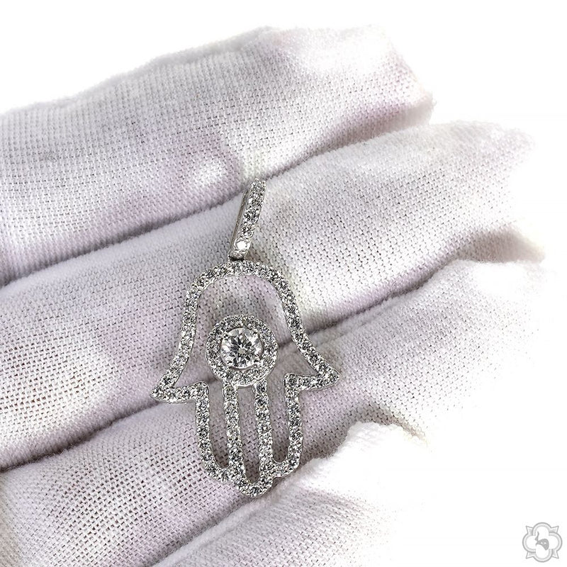Hamsa Diamond Pendant 70233 - Image 7