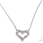 Heart Pink Sapphire Diamond Necklace 40829 - Image 1