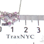 Heart Pink Sapphire Diamond Necklace 40829 - Image 9