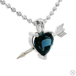 Heart Shape Blue London Topaz Necklace Large 70398 - Image 2