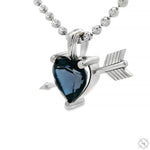Heart Shape Blue London Topaz Necklace Large 70398 - Image 4
