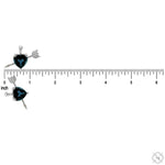 Heart Shape Blue London Topaz Necklace Large 70398 - Image 5