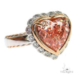 Heart Shape Fancy Vivid Pink Diamond Ring (Lab) 68657 - Image 2