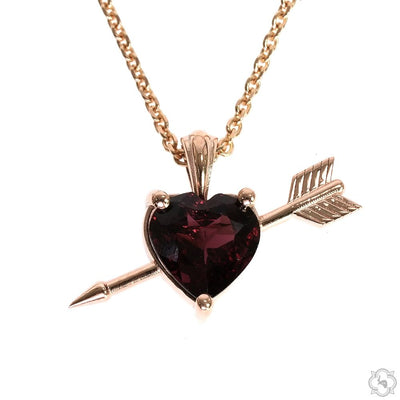 Heart Shape Rhodolite Necklace Medium 70236 - Image 1