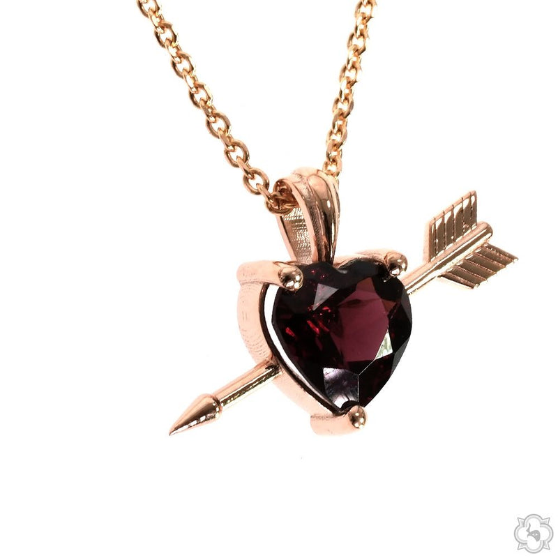 Heart Shape Rhodolite Necklace Medium 70236 - Image 2