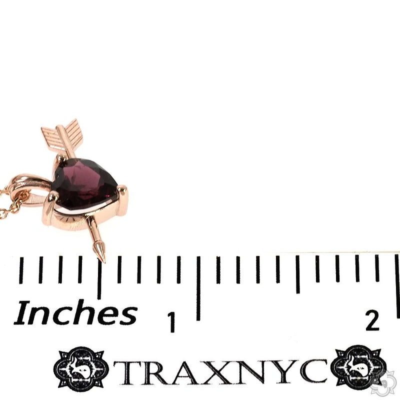 Heart Shape Rhodolite Necklace Medium 70236 - Image 6