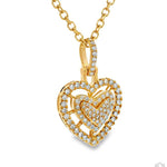 Heart Shape Diamond Necklace 70289 - Image 2