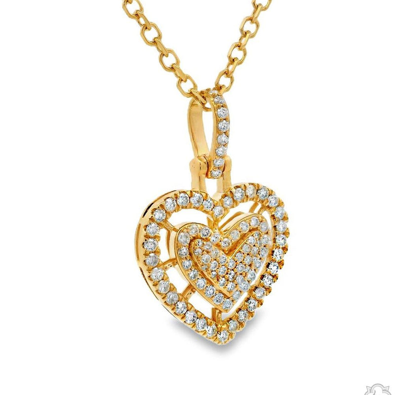 Heart Shape Diamond Necklace 70289 - Image 2