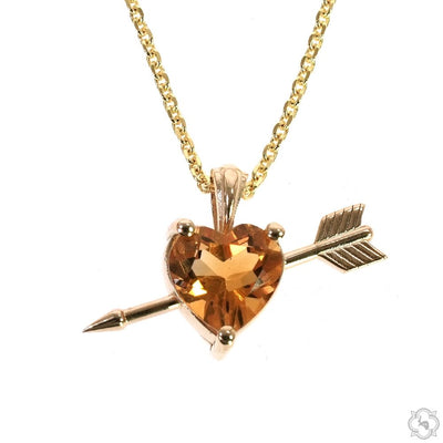 Heart Shape Citrin Necklace Medium 70234 - Image 1