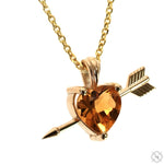 Heart Shape Citrin Necklace Medium 70234 - Image 2