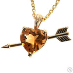 Heart Shape Citrin Necklace Medium 70234 - Image 3