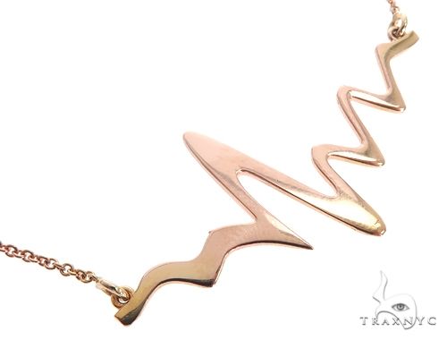Heartbeat Pendant Necklace in 14k Yellow Gold 60691 - Image 2