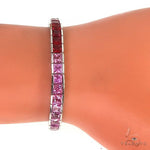 Helga Rainbow Sapphire Princess Cut Bracelet 66890 - Image 6