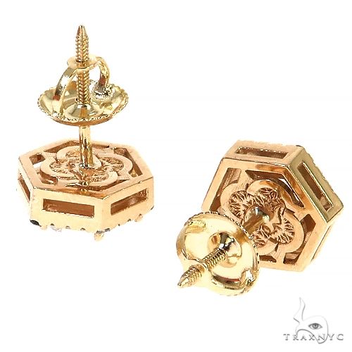 Hexagon Diamond Earrings 68643 - Image 3